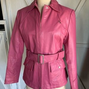 John Paul Richard Pink Leather Jacket Size 8